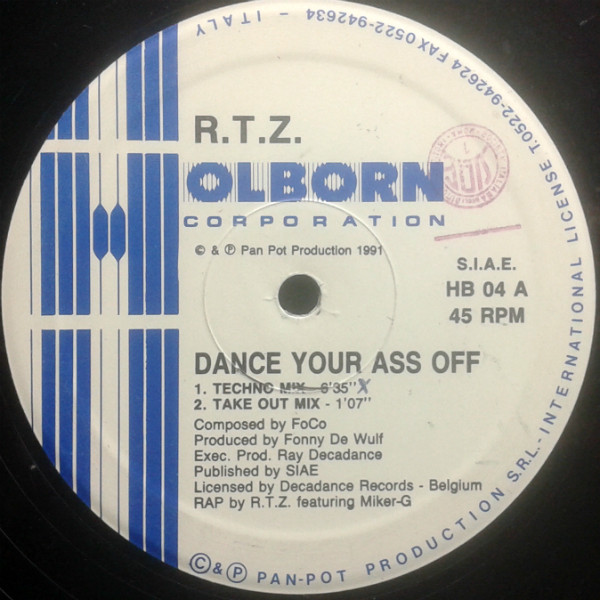 R.T.Z. - Dance Your Ass Off | Holborn Corporation (HB 04) R.T.Z. - Dance Your Ass Off | Holborn Corporation (HB 04)