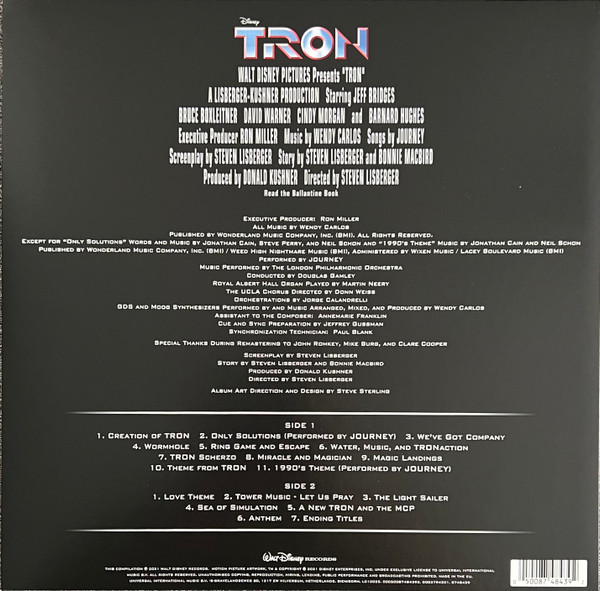 Wendy Carlos - Tron (Original Motion Picture Soundtrack) | Walt Disney Records (00050087484392) Wendy Carlos - Tron (Original Motion Picture Soundtrack) | Walt Disney Records (00050087484392)
