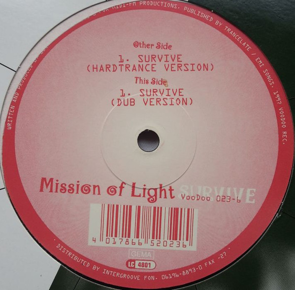 Mission Of Light - Survive | VooDoo Records (VooDoo 023-6)