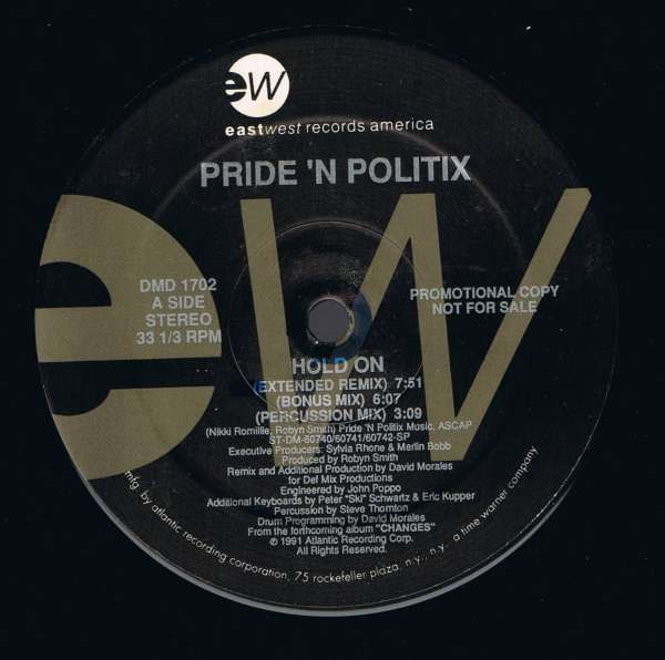 Pride 'N Politix - Hold On | EastWest Records America (DMD 1702) - main