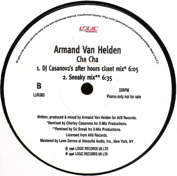 Armand Van Helden - Cha Cha | Logic Records (LUK083) - 2 Armand Van Helden - Cha Cha | Logic Records (LUK083) - 2