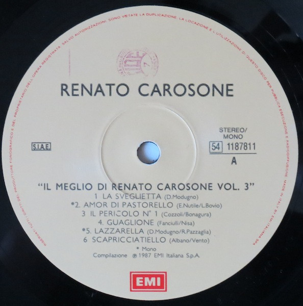 Renato Carosone - Il Meglio Di Renato Carosone Vol 3 | EMI (54 1187811) - 3