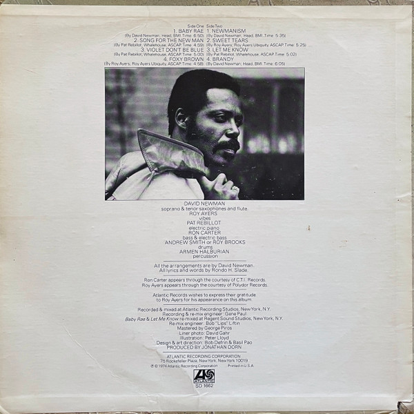 David "Fathead" Newman - Newmanism | Atlantic (SD 1662) - 2 David "Fathead" Newman - Newmanism | Atlantic (SD 1662) - 2