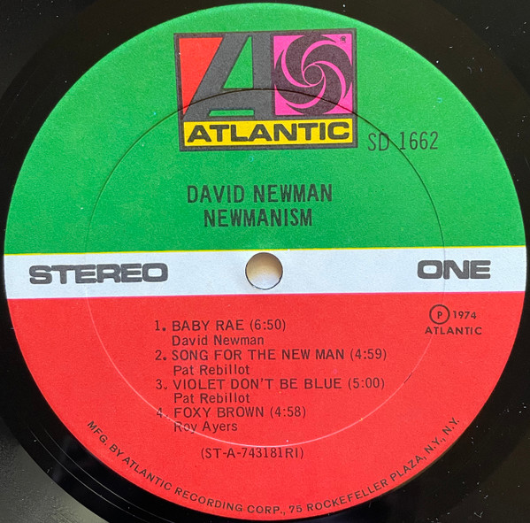 David "Fathead" Newman - Newmanism | Atlantic (SD 1662) - 3 David "Fathead" Newman - Newmanism | Atlantic (SD 1662) - 3