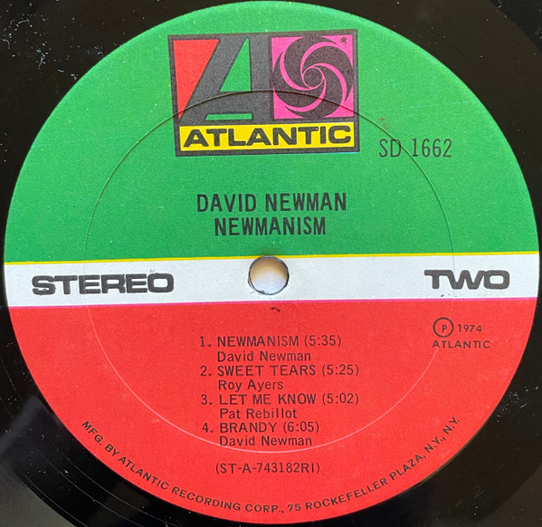 David "Fathead" Newman - Newmanism | Atlantic (SD 1662) - 4 David "Fathead" Newman - Newmanism | Atlantic (SD 1662) - 4