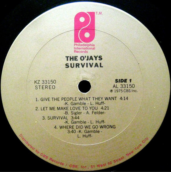 The O'Jays - Survival | Philadelphia International Records (KZ 33150) - 3