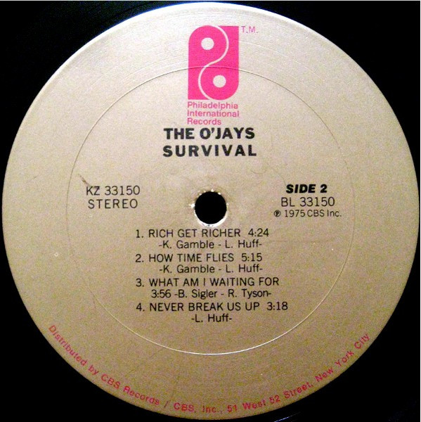 The O'Jays - Survival | Philadelphia International Records (KZ 33150) - 4