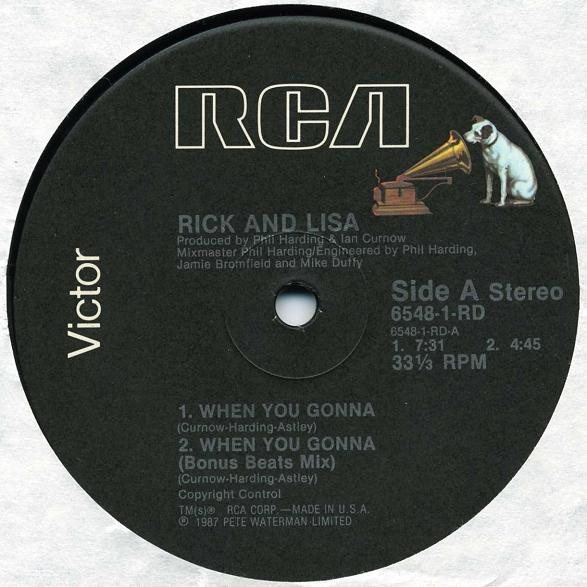 Rick And Lisa - When You Gonna | RCA Victor (6548-1-RD)
