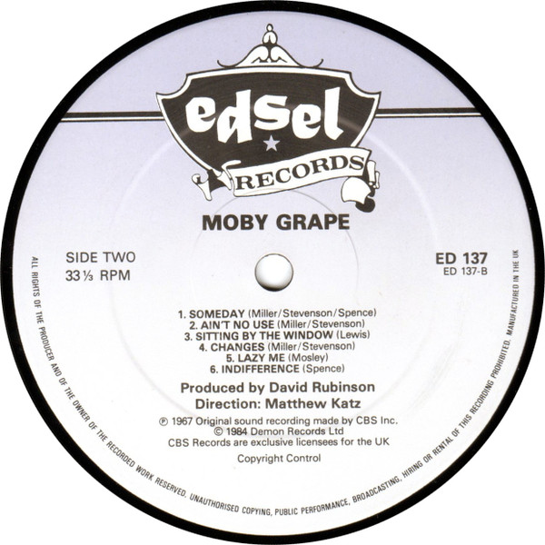 Moby Grape - Moby Grape | Edsel Records (ED 137) - 4