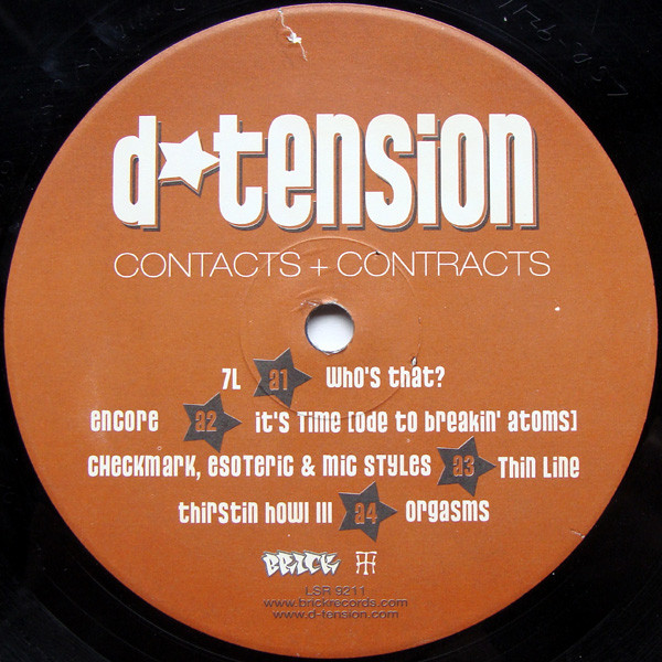 D-Tension - Contacts + Contracts | Landspeed Records (LSR 9211) - 3