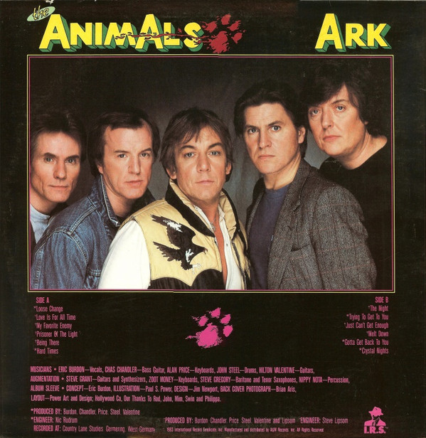 The Animals - Ark | I.R.S. Records (SP 70037) The Animals - Ark | I.R.S. Records (SP 70037)