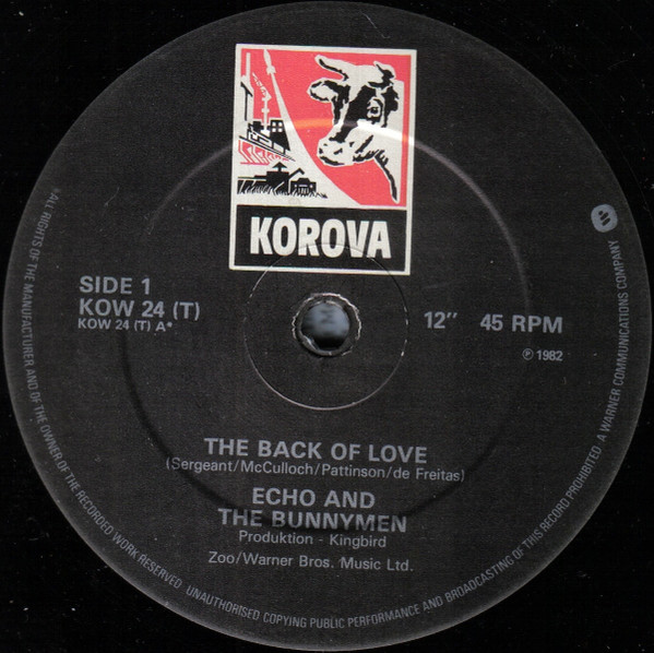 Echo & The Bunnymen - The Back Of Love | Korova (KOW 24 (T)) - main