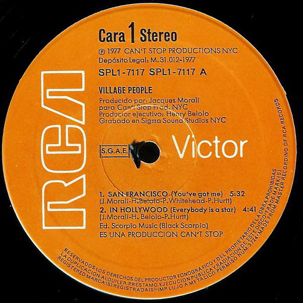 Village People - Village People | RCA Victor (SPL1-7117) - 2