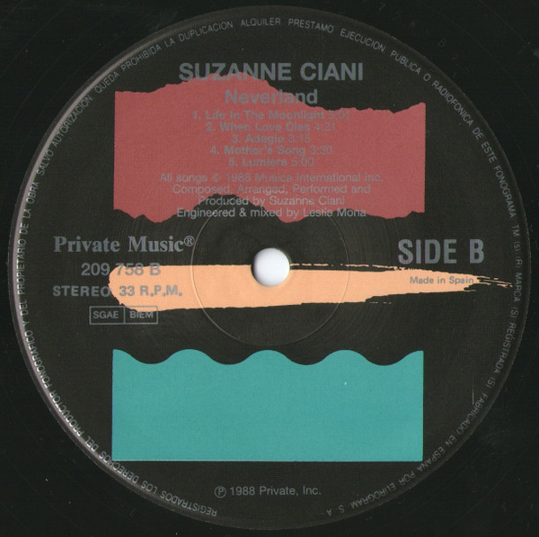 Suzanne Ciani - Neverland | Private Music (209758 (5C)) - 3