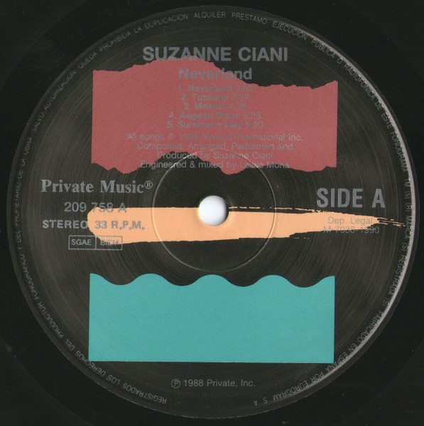 Suzanne Ciani - Neverland | Private Music (209758 (5C)) - 2