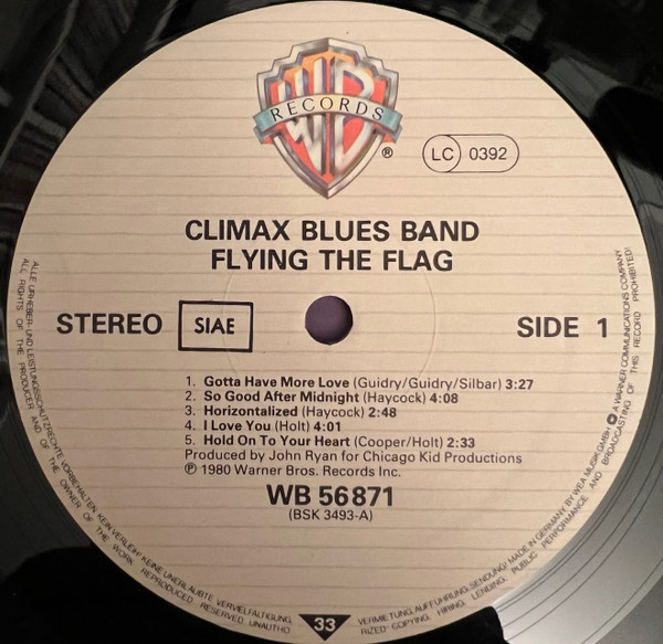 Climax Blues Band - Flying The Flag | Warner Bros. Records (WB 56 871) - 3
