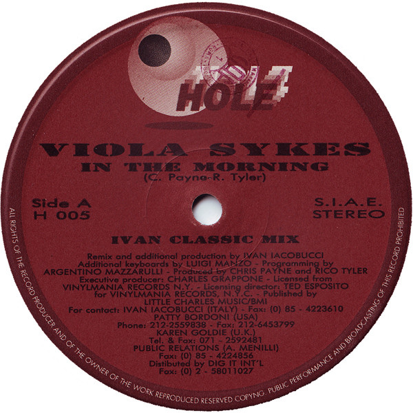 Viola Sykes - In The Morning | Hole (H 005) - 2