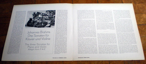 Johannes Brahms - Jenny Abel , Leonard Hokanson - Drei Sonaten Für Klavier Und Violine / Allegro Aus F.A.E. | Deutsche Harmonia Mundi (HMI 73094) - 2