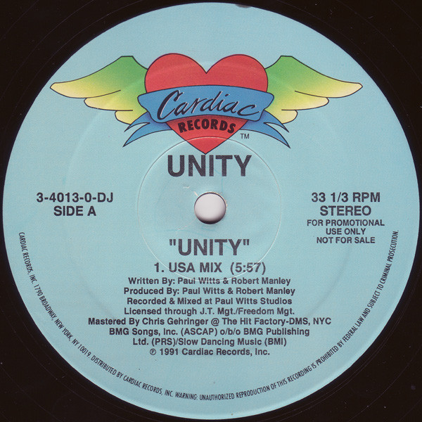 Unity - Unity | Cardiac Records (3-4013-0-DJ)
