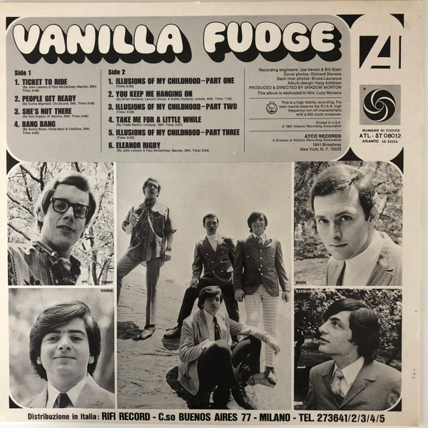 Vanilla Fudge - Vanilla Fudge | Atlantic (ATL-ST 08012) - 2 Vanilla Fudge - Vanilla Fudge | Atlantic (ATL-ST 08012) - 2