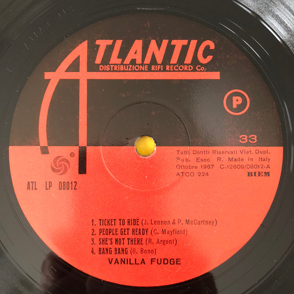 Vanilla Fudge - Vanilla Fudge | Atlantic (ATL-ST 08012) - 3 Vanilla Fudge - Vanilla Fudge | Atlantic (ATL-ST 08012) - 3