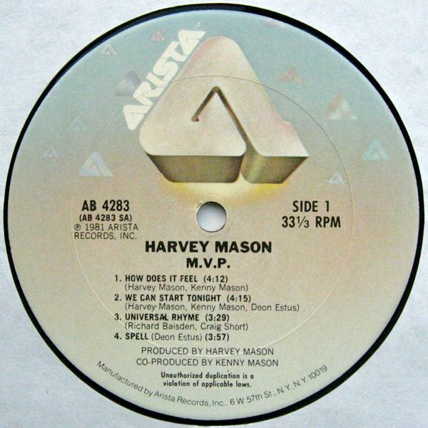 Harvey Mason - M.V.P. | Arista (AB 4283) - 3