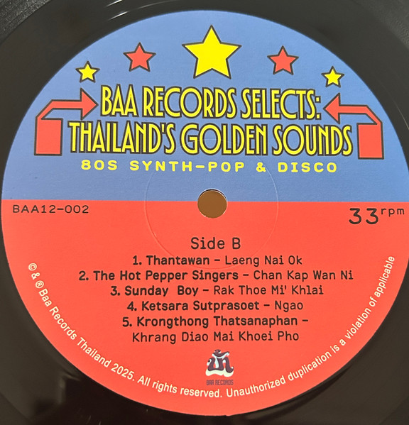 Various - Baa Records Selects: Thailand’s Golden Sounds - 80s Synth Pop & Disco | BAA Records (BAA12-002) - 4