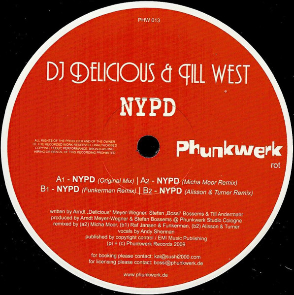 DJ Delicious & Till West - NYPD | Phunkwerk (PHW 013) - 2 DJ Delicious & Till West - NYPD | Phunkwerk (PHW 013) - 2