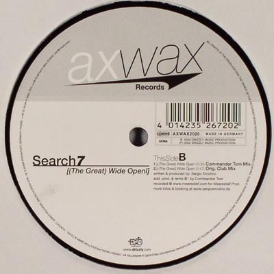 Search 7 - (The Great) Wide Open | Axwax Records (AXWAX 2020) - 2