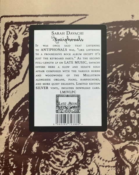 Sarah Davachi - Antiphonals | Late Music (LMIVLPC) - 4