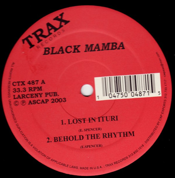 Black Mamba - Lost In Ituri | Trax Records (CTX 487)