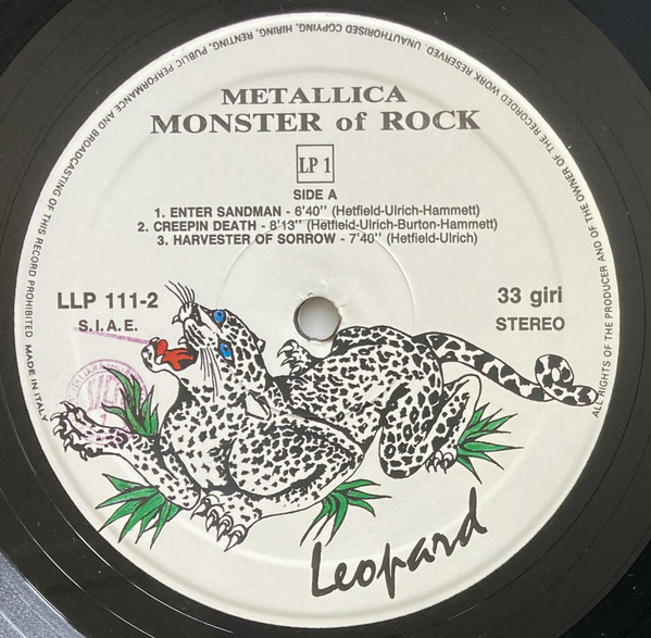 Metallica - Monster Of Rock | Leopard (LLP 111-2) - 3