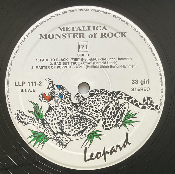 Metallica - Monster Of Rock | Leopard (LLP 111-2) - 4