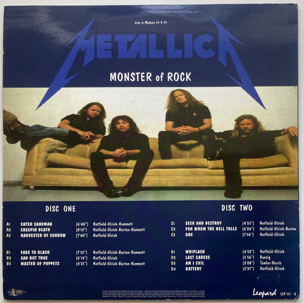 Metallica - Monster Of Rock | Leopard (LLP 111-2) - 2