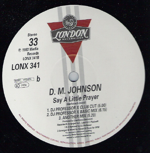 David Michael Johnson - I Say A Little Prayer | London Records (LONX 341) - 4