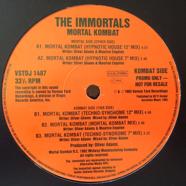 The Immortals - Mortal Kombat | Virgin (VSTDJ 1487) - 3