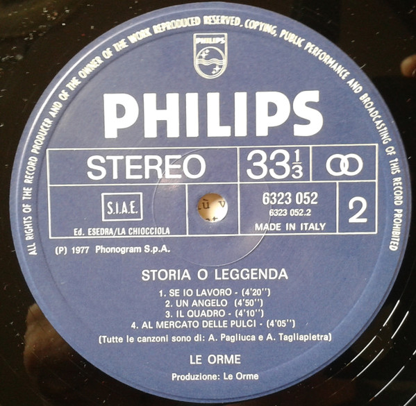 Le Orme - Storia O Leggenda | Philips (6323 052) - 2 Le Orme - Storia O Leggenda | Philips (6323 052) - 2