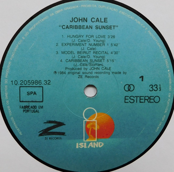 John Cale - Caribbean Sunset | ZE Records (10.205986.32) - 2
