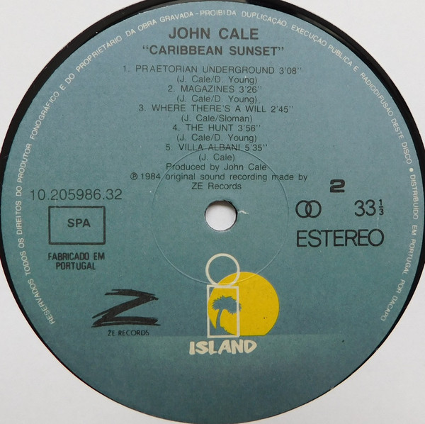 John Cale - Caribbean Sunset | ZE Records (10.205986.32) - 3