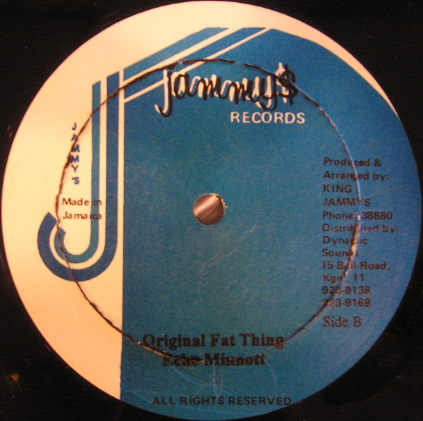 Tenor Saw / Echo Minott - Pumpkin Belly / Original Fat Thing | Jammy's Records (none)