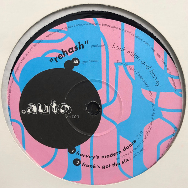 Frank Milan And Harvey - Rehash | Auto Recordings (au-X003)