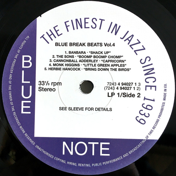 Various - Blue Break Beats Volume Four | Blue Note (7243 4 94027 1 3) - 4