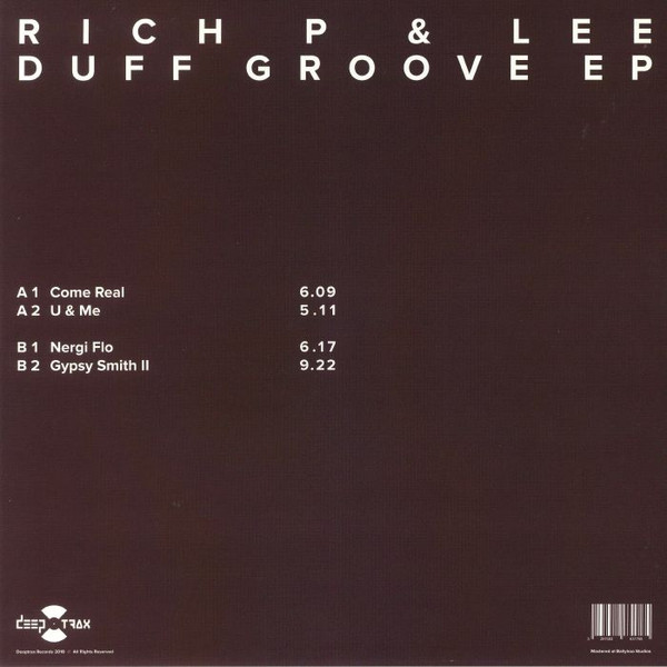 Rich P & Lee - Duff Grove | Deeptrax Records (DPTX-013)