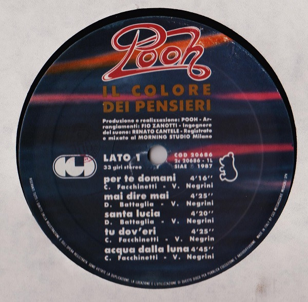 Pooh - Il Colore Dei Pensieri | CGD (CGD 20686) - main