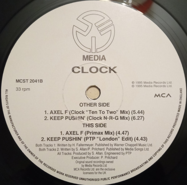 Clock - Axel F / Keep Pushin' | MCA Records (MCST 2041) - 3