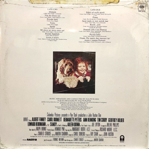Various - Annie - Original Motion Picture Soundtrack | CBS (25194) - 2