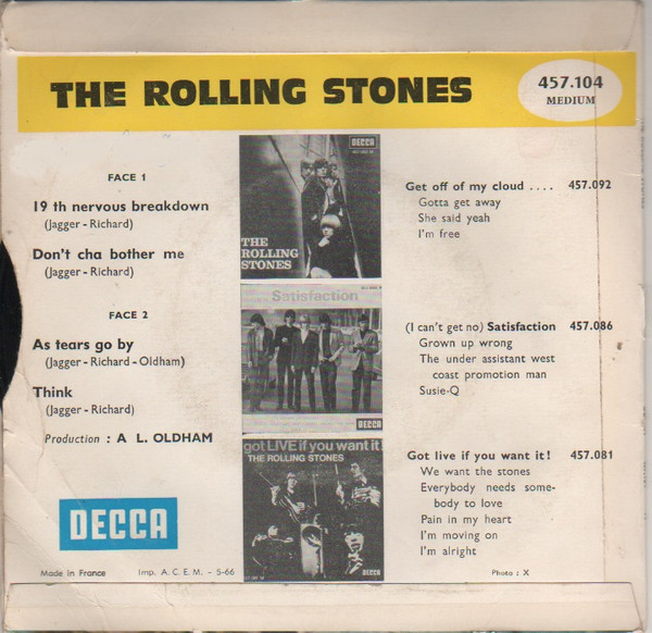 The Rolling Stones - 19th Nervous Breakdown | Decca (457.104) The Rolling Stones - 19th Nervous Breakdown | Decca (457.104)
