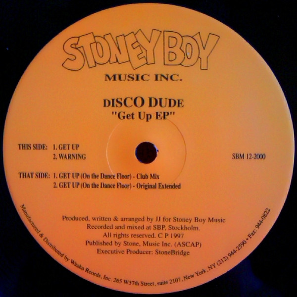 Disco Dude - Get Up EP | Stoney Boy Music (SBM 12-2000)
