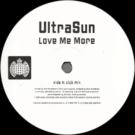 UltraSun - Love Me More | Hussle Recordings (HUSSY013-1) UltraSun - Love Me More | Hussle Recordings (HUSSY013-1)