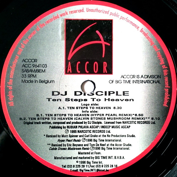 DJ Disciple - Ten Steps To Heaven | Accor (ACC 964103) - 2